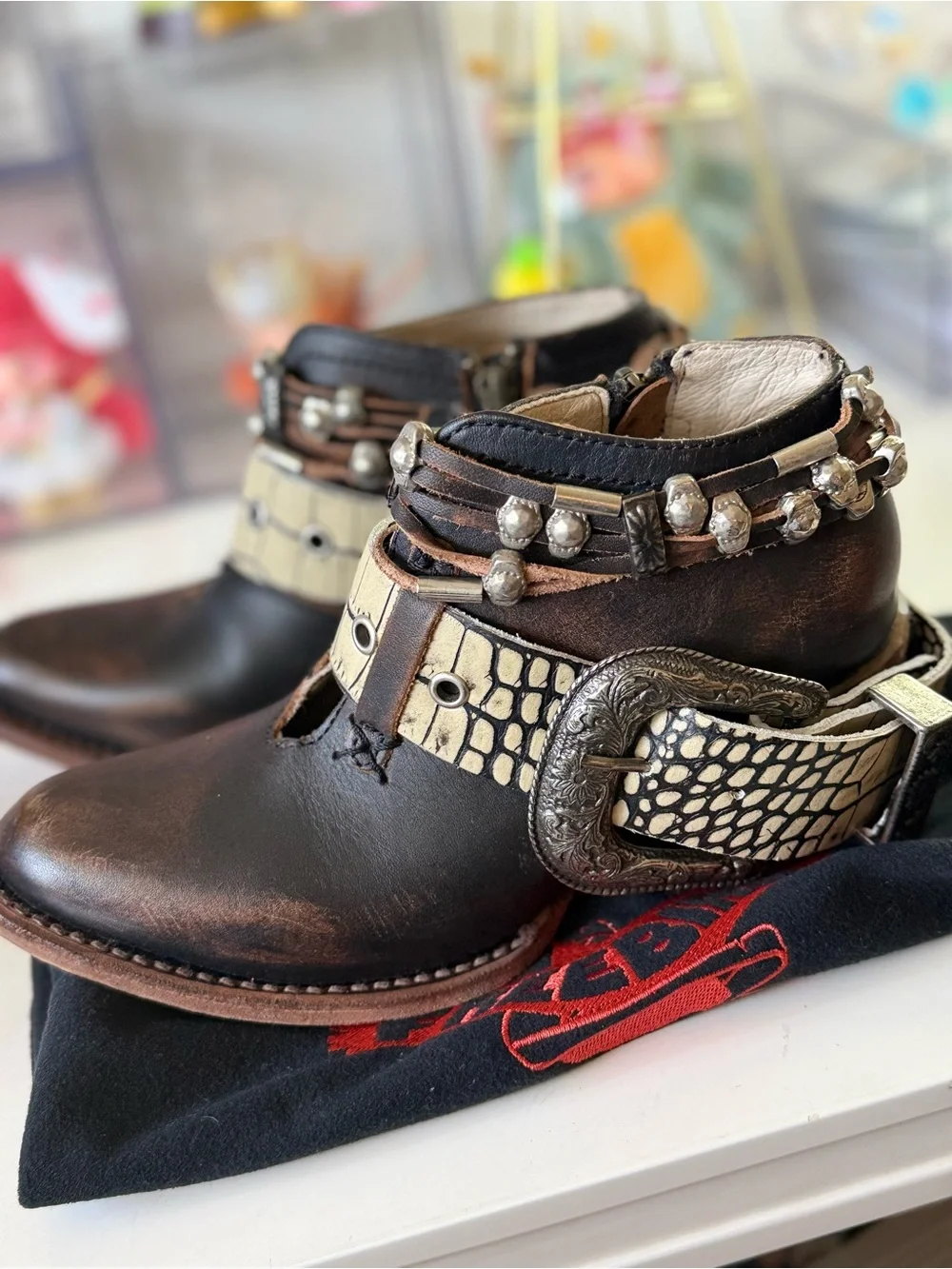 FREEBIRD Salon Black Leather Bootie. Size 5!